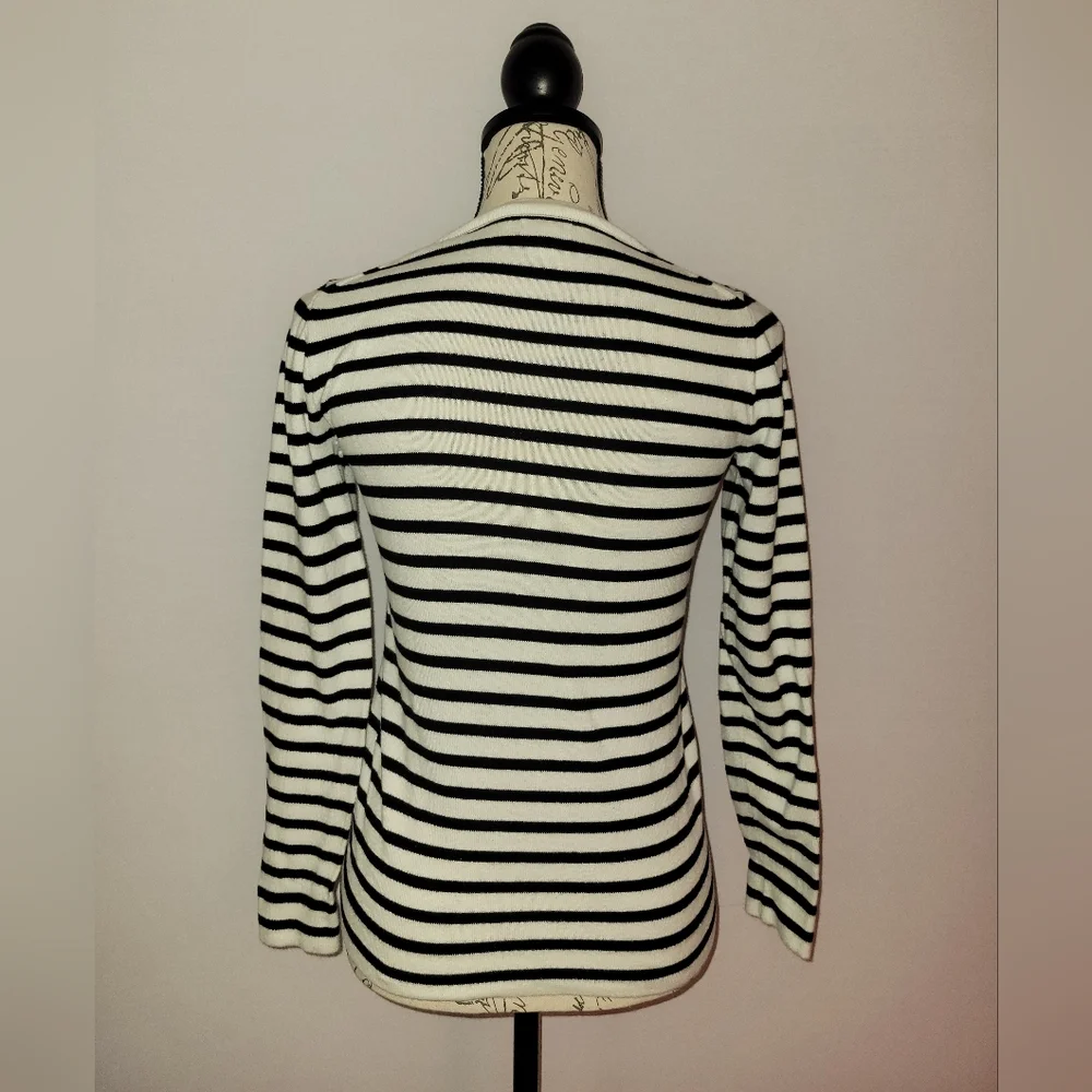 J.CREW Women's Striped Long Sleeve Bird Top Size XS